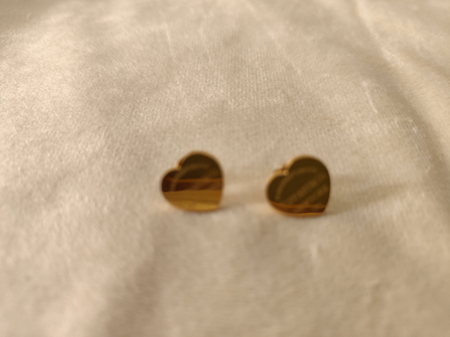 Tiffany engraved heart stud