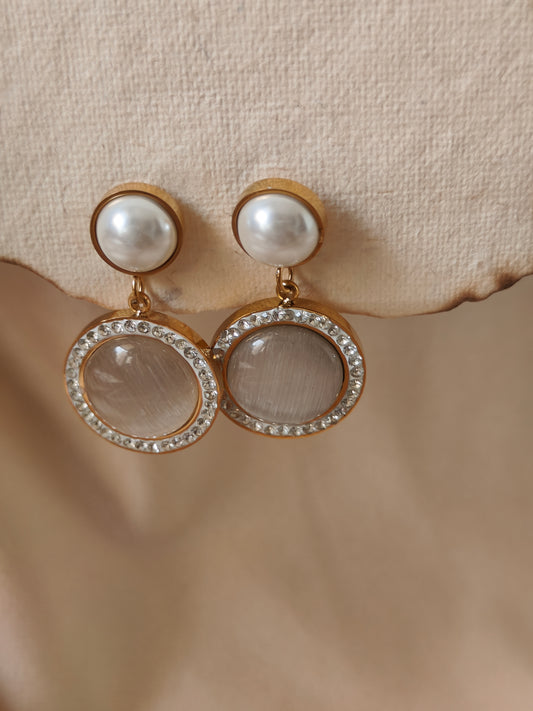 Pearl Halo Crystal Drop